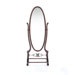 Heirloom Cherry Cheval Mirror with Brass Accents