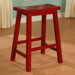 Color Story 24" Crimson Red Counter Stool