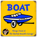 Busted Knuckle Garage Kid's Vintage Boat Sign