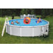 Samoan Round 52" Deep 8" Top Rail Metal Wall Swimming Pool Package