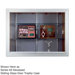 Series 70 Recessed Hinged Glass Door Trophy Cases - Natural Cork / Wood Veneer (Without Lighting)