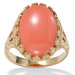 Gold Plated Simulated Coral Ring