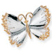 Silvertone Butterfly Pin