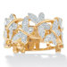 Sterling Silver Diamond Accent Butterfly Band