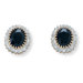 Sterling Silver Midnight Blue Sapphire Earrings