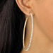 Goldtone Crystal Hoop Pierced Earrings