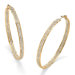 14k Gold Plated Crystal Inside-Out Hoop Earrings