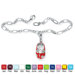 Silvertone Birthstone Enamel Shoe Charm
