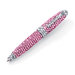 Silvertone Pink and White Rhinestone Pen