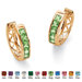 Gold Plated Birthstone Huggie-Hoop Earrings