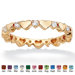 Gold Plated Birthstone Heart Eternity Band