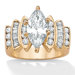 14k Gold Plated Cubic Zirconia Ring