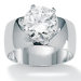 0.38" Sterling Silver Cubic Zirconia Ring