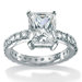 Cubic Zirconia Platinum/SS Eternity Ring