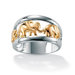 Silver Tutone Elephant Ring