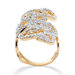 Cubic Zirconia Elongated Siwrl Ring