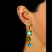 Aquamarine Lucite Drop Earrings