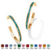 14k Gold-Plated Birthstone Hoop Pierced Earrings