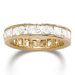Gold Cubic Zirconia Princess Eternity Band Cubic Zirconia Ring