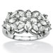 Silver Marquise and Round Cubic Zirconia Ring