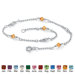 Round Bead Birthstones Aquamarine Ankle Bracelet
