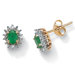 Oval Cut Emerald Stud Earrings
