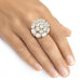 Platinum Star Cut Cubic Zirconia Statement Ring