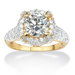 Round Cut Cubic Zirconia Halo Ring