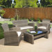 Redondo 4 Piece Lounge Seating Group with Cushions