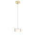 1 Light Round Canopy Drum Pendant