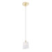 1 Light Round Canopy Etched Snow Ellipse Pendant