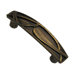 Bamboo Leaf Pull in Distressed Rubbed Bronze