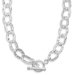 17 InchHammered Oval Links Toggle Necklace 17 InchHammered Ster. Silver Toggle Necklace - 17 Inch