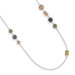36.5 InchRhodium Plated Multicolor CZ Necklace - 36 Inch