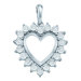 10k White Gold 0.05 Dwt Diamond Heart Pendant