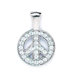 14k Gold CZ Peace Pendant