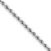 18in Rhodium-plated 3mmDiam-Cut French Rope Necklace 18 In