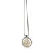 Stainless Steel IP-plated CZ Circle Necklace - 20 Inch