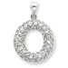 Sterling Silver CZ Circle Chain Slide Pendant