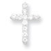 Sterling Silver CZ Cross Pendant