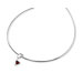 Sterling Silver Garnet and Diamond Slide Necklace