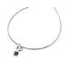 Sterling Silver Garnet and Diamond Slide Necklace