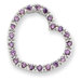 Sterling Silver Purple CZ Heart Pendant