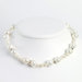 Sterling Silver White Pearl Necklace - 18 Inch- Lobster Claw