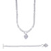 Sterling Silver Rhodium Plated 16 Inch Toggle Necklace
