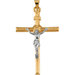 14k Two-Tone Crucifix Pendant35.5x24mm
