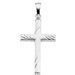 14k White Gold Cross Pendant24x16