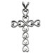 14k White Gold Cross Pendant30x21mm