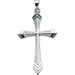 14k White Gold Cross Pendant32x21mm