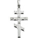 14k White Gold Orthodox Cross Pendant